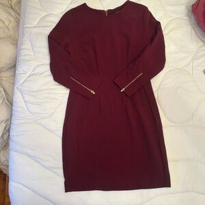 Forever 21 Maroon Long Sleeve Dress